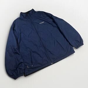 Reebok Vintage Y2K Street wear Reversible Windbreaker Jacket Nvy/Blk Size M